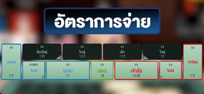 อัตราการจ่ายเกมพนันบาคาร่า